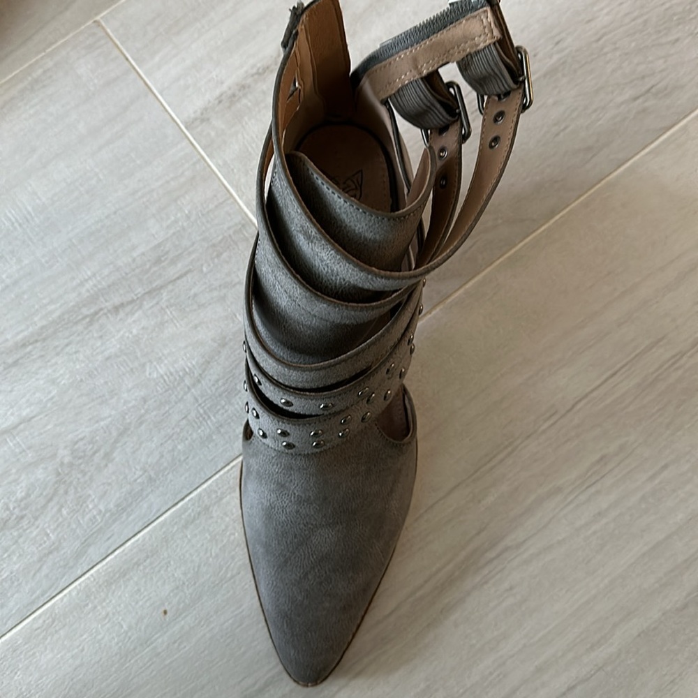 Gray Buckle Booties - Picture 3 of 5